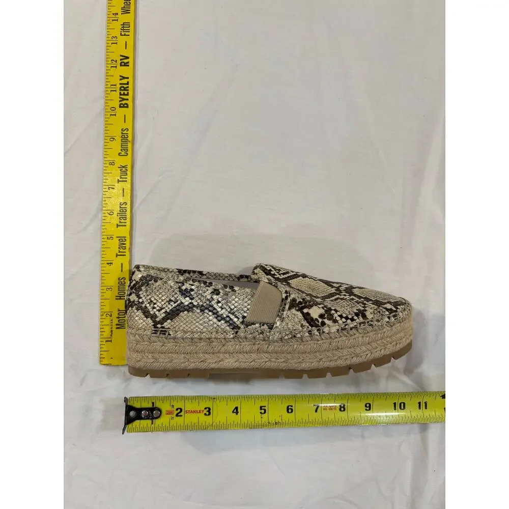 Circus Sam Edelman Snake Skin Print Jute Platform Casual Shoes Size 8.5